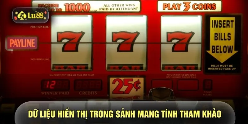 Dữ liệu hiển thị trong sảnh mang tính tham khảo